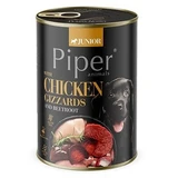Vochtige voeding voor puppy's en jonge honden met pipote en rode biet, 400 g, Piper