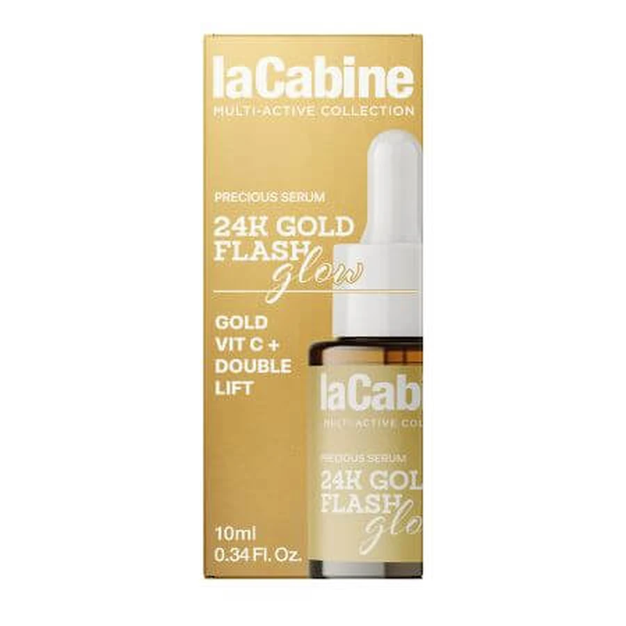 Gesichtsserum 24k Gold Flash Effect Multiaktives Gesichtsserum, 10 ml, La Cabine