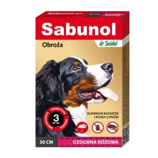 Collar antiparasitario rosa para perros de 10-25 kg Dog Gpi, 50 cm, 1 pieza, Sabunol