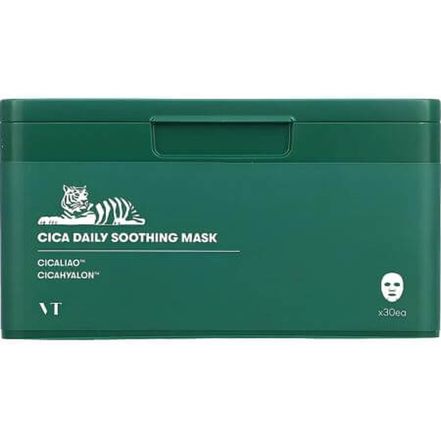 Maschere per il viso Cica Daily Soothing, 30 pezzi, VT Cosmetics