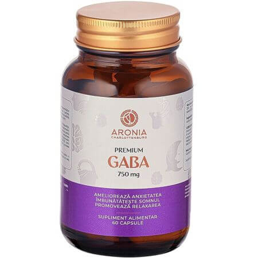 Gaba Premium, 750 mg, 60 capsules, Aronia Charlottenburg