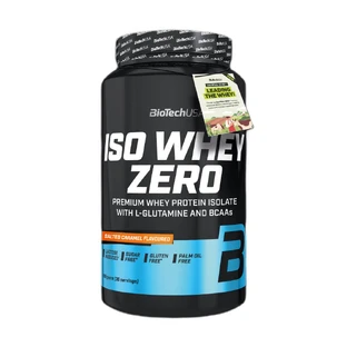 Proteína en polvo con caramelo salado Iso Whey Zero, 908 g, BiotechUSA