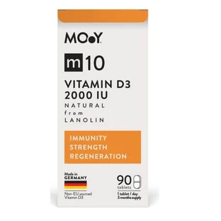 Vitamine D3 m10, 2000 UI, 90 comprimés, Molecules of Youth