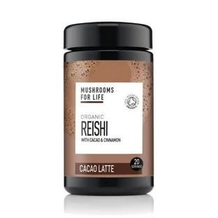 Biologische Reishi met Cacao en Kaneel, Cacao Latte, 140 g, MushroomsForLife