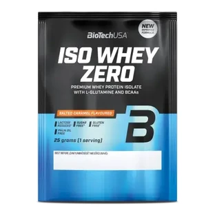 Proteína en polvo con caramelo salado Iso Whey Zero, 25 g, BiotechUSA