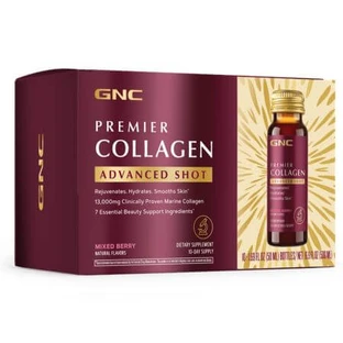 Premier Collagen Hydrolysed Marine Collagen Peptide Shots, 10 pièces x 50 ml, GNC