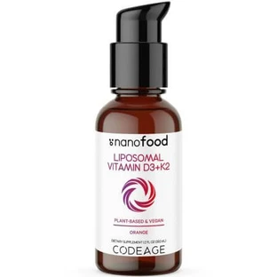 Vitamine D3+K2 Liposomaal met sinaasappelsmaak CodeAge, 59,2 ml, GNC