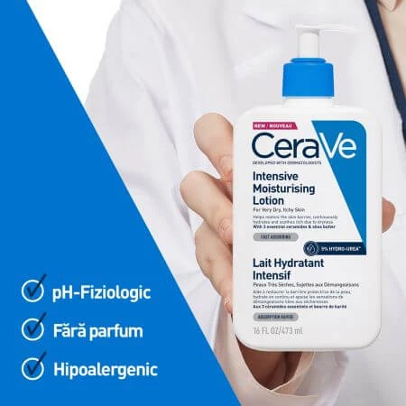 Loción facial y corporal intensamente hidratante, 473 ml, CeraVe