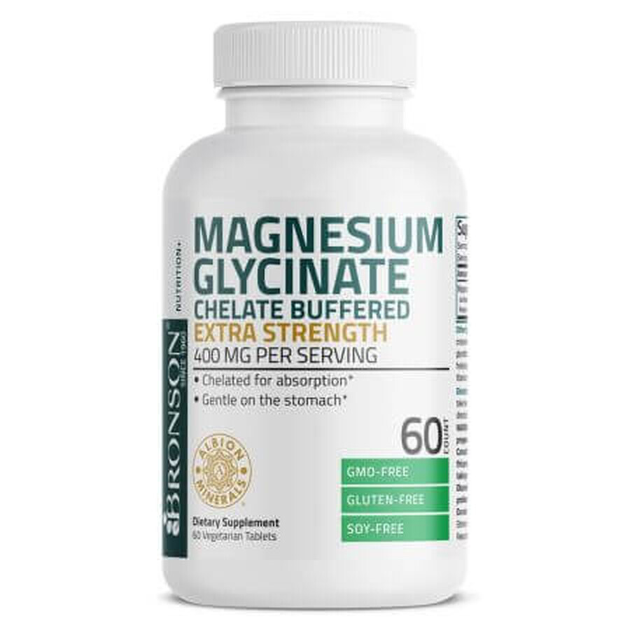 Cumpără Magneziu Bisglicinat tamponat, 400 mg, 60 capsule, Bronson Laboratories Magneziu Bisglicinat tamponat, 400 mg, 60 capsule, Bronson Laboratories