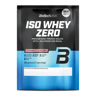 Poudre de protéines Iso Whey Zero à la fraise, 25 g, BiotechUSA