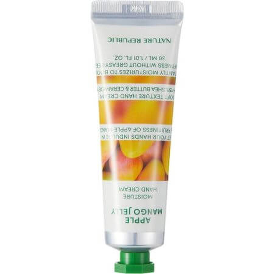 Moisturizing hand cream with apple and mango Hand and Nature, 30 ml, Nature Republic