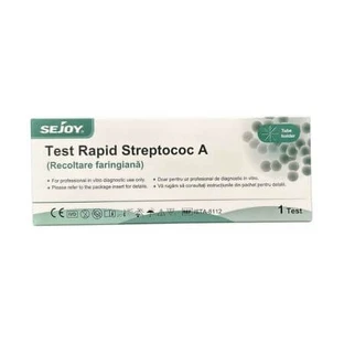 Streptococcus A rapid test, 1 unidad, Sejoy