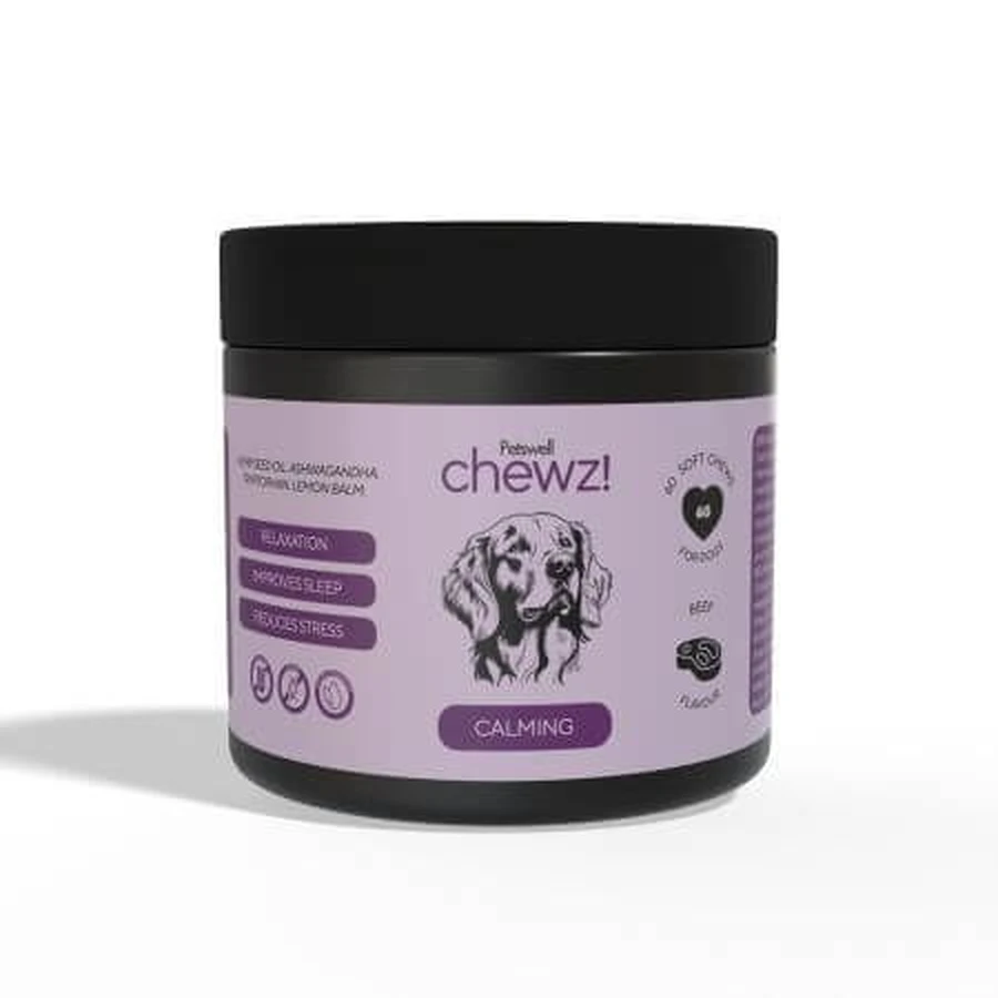 Dog supplement Calming Chewz, 60 chewable tablets, Petswell