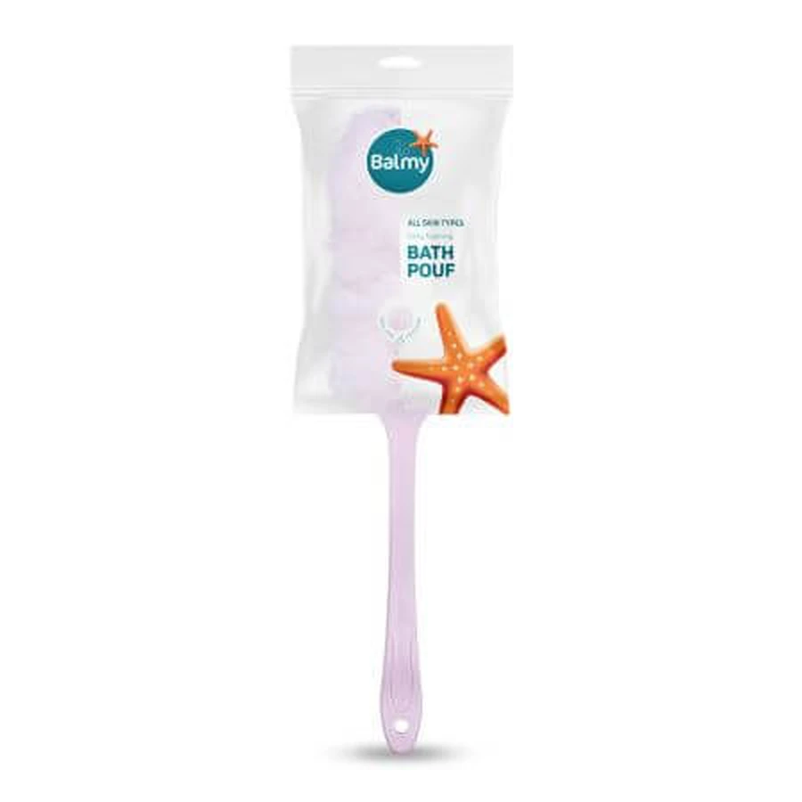 Bath brush with pink handle, 1 piece, Balmy