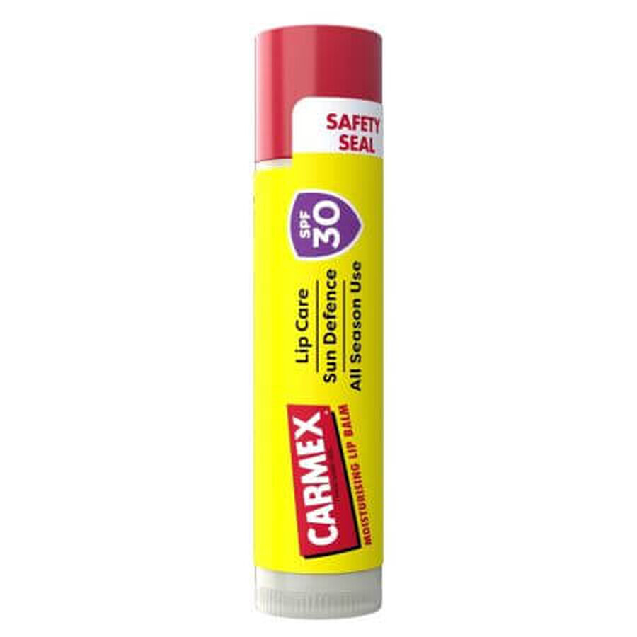 Bálsamo reparador tropical para labios secos y agrietados con protección solar SPF 30, 4,25 g, Carmex