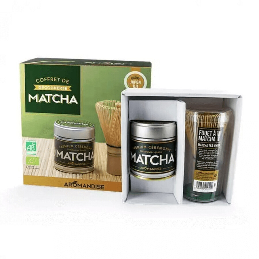 Bio Aromandise Matcha Set di tè cerimoniale Matcha, 30 g, Bio Holistic