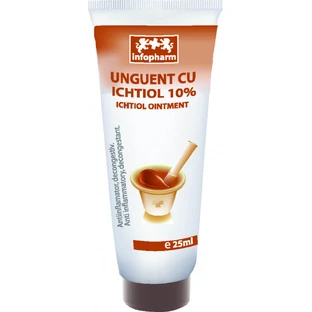 Ungüento con ictiol al 10 %, 25 ml, Infopharm