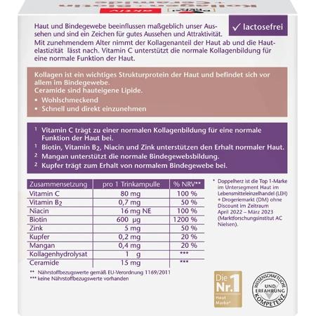 Kollagen + Biotin + Ceramide, 10 flacons, Doppelherz