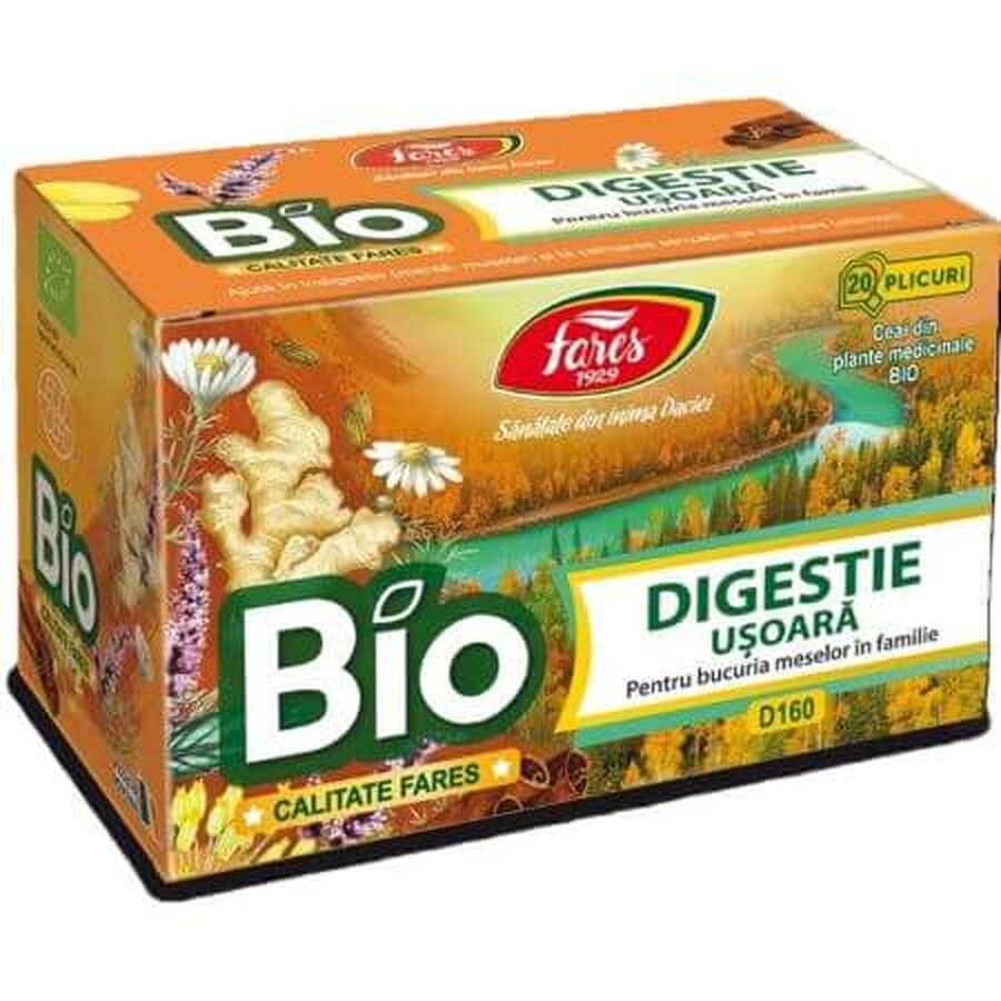 Easy Digestion Organic Tea, 20 sachets, Fares