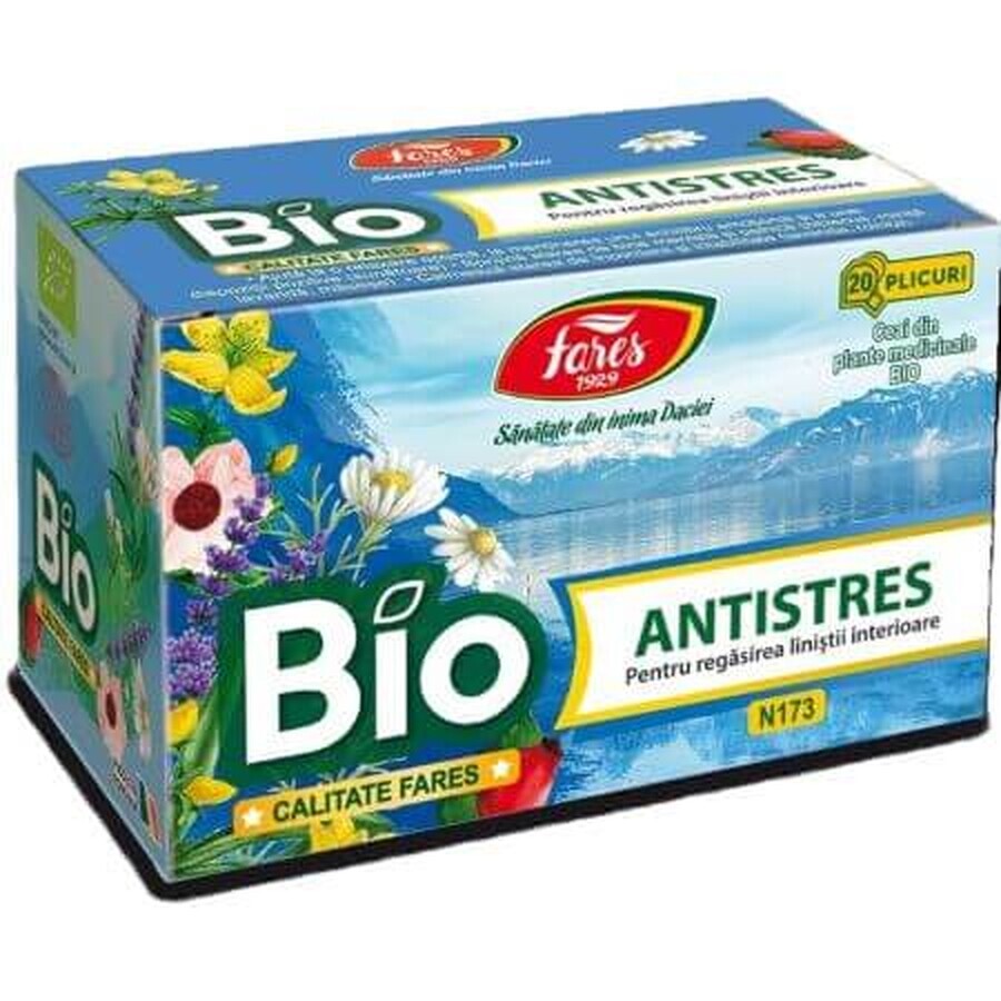 Thé anti-stress biologique, 20 sachets, Fares