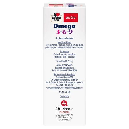Omega 3-6-9, 30 + 10 capsules, Doppelherz