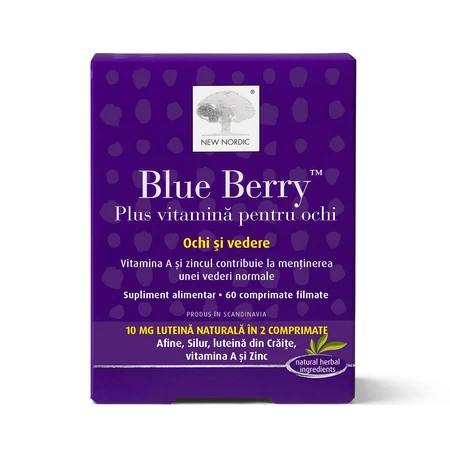 Blue Berry plus oogvitamine, 60 filmomhulde tabletten, New Nordic