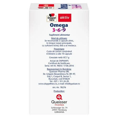 Omega 3-6-9 Aktiv, 60 Kapseln, Doppelherz