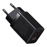 Baseus Super Si Pro snelle USB lader / USB Type C 30W Power Delivery Quick Charge zwart (CCSUPP-E01)