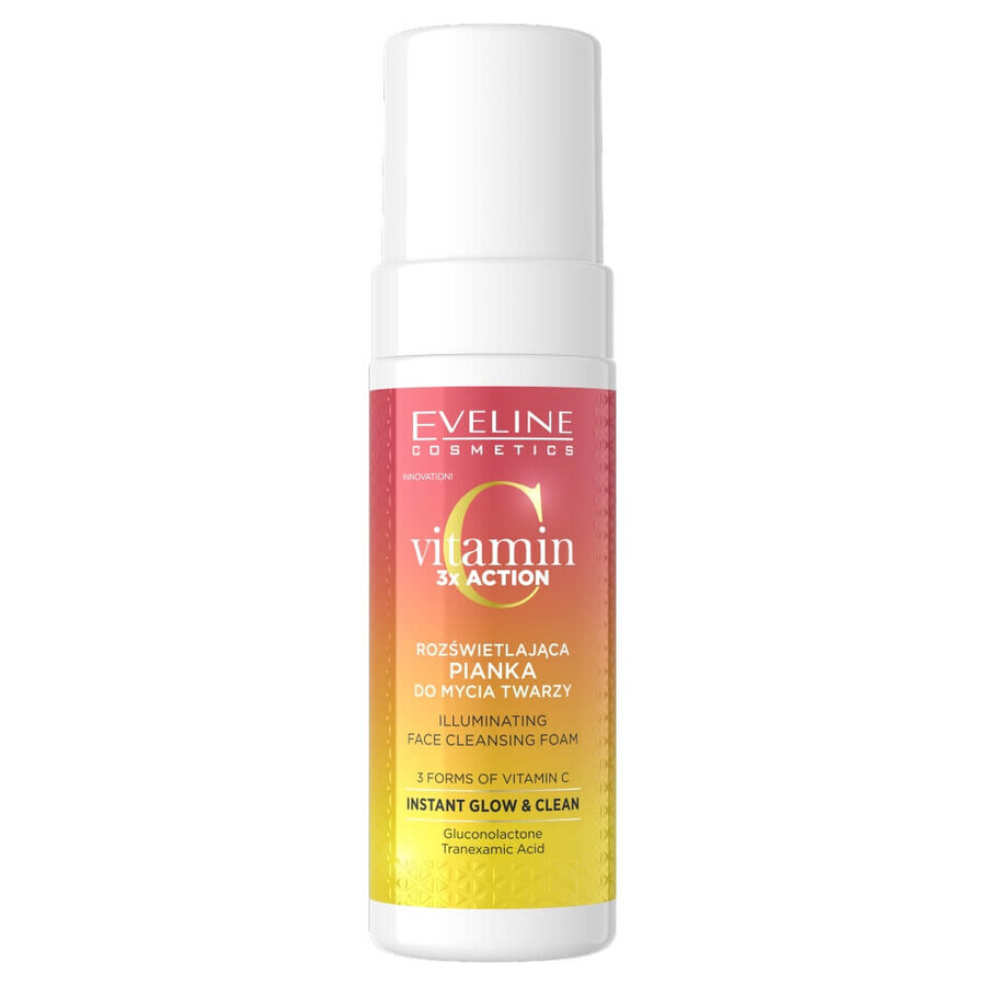 Eveline Cosmetics Vitamin C 3x Action Illuminating Foaming Facial Cleanser, 150 ml