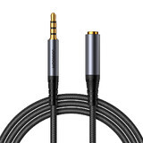 Joyroom stereo audiokabel AUX 3,5 mm mini-jack (mannetje) - mini-jack (vrouwtje) 1,2 m zwart (SY-A09)