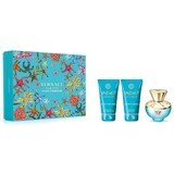 Versace Dylan Turquoise Pour Femme Eau de Toilette, 50 ml + Gel Douche, 50 ml + Gel Corporel 50 ml