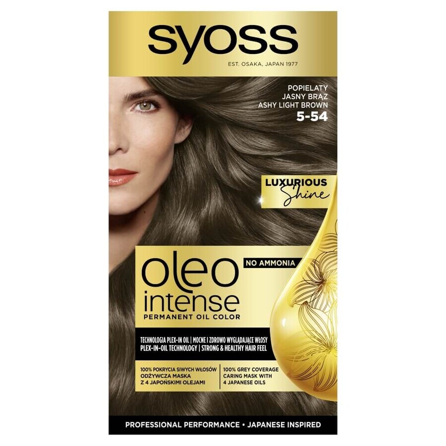Syoss Permanent Hair Colorant with Oils 5-54 Ash Light Brown