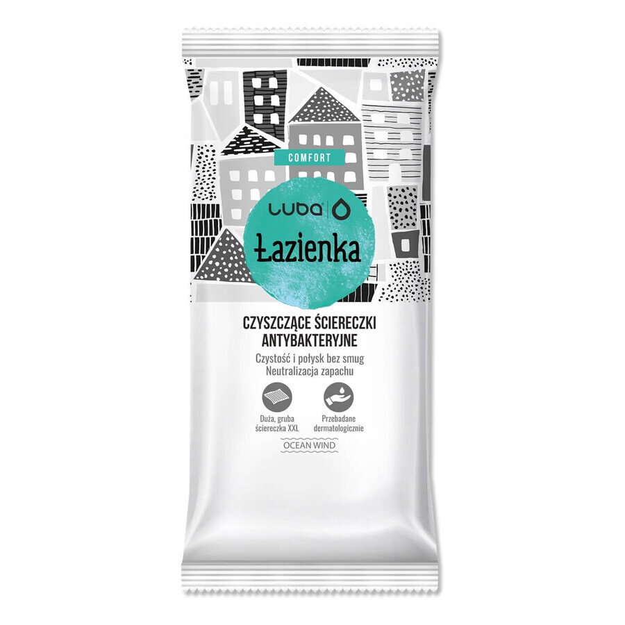 Luba Comfort Paños de limpieza antibacterianos para el baño, 32 piezas