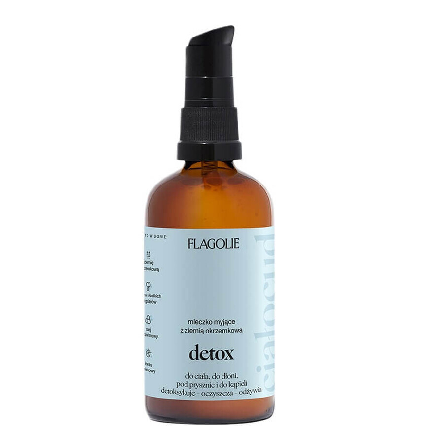 Flagolie Leche Limpiadora Detox con tierra de diatomeas, 100 ml