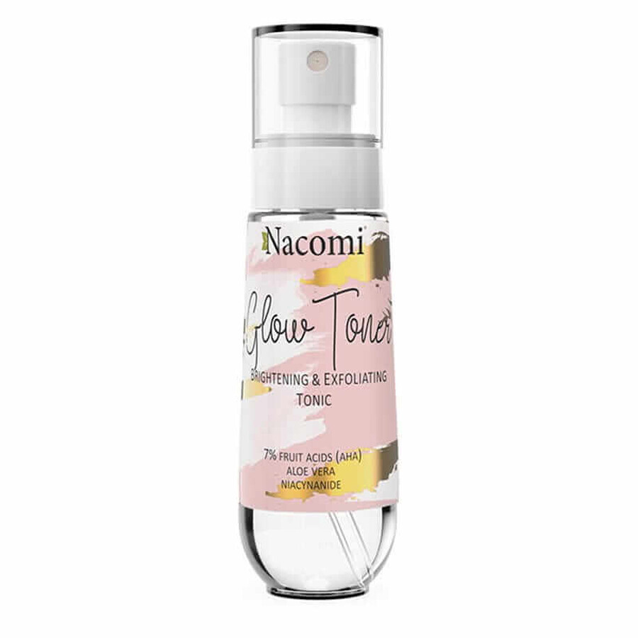 Nacomi Glow Toner Illuminating and exfoliating facial toner, 80 ml.