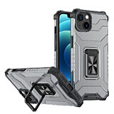 Crystal Ring Case gepantserde hybride hoes + magnetische houder iPhone 13 mini zwart