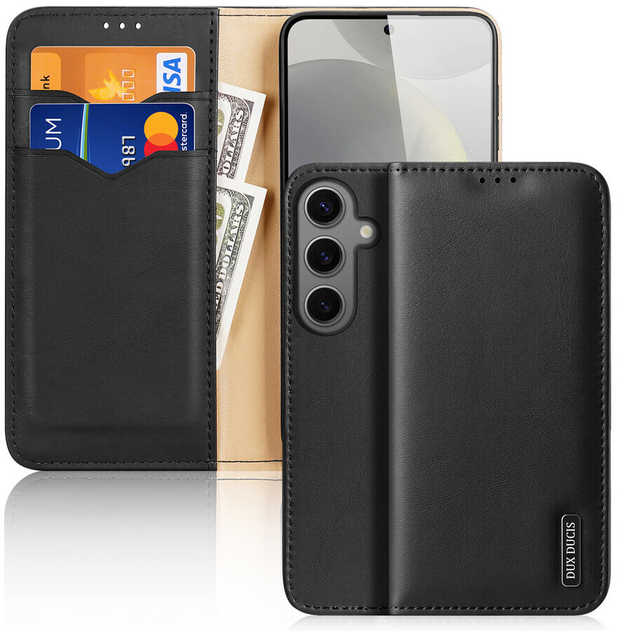 Dux Ducis Hivo Flip Case mit RFID-Verschluss für Samsung Galaxy S24 - schwarz