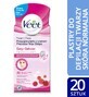 Veet facial hair removal wax patches, 20 pieces