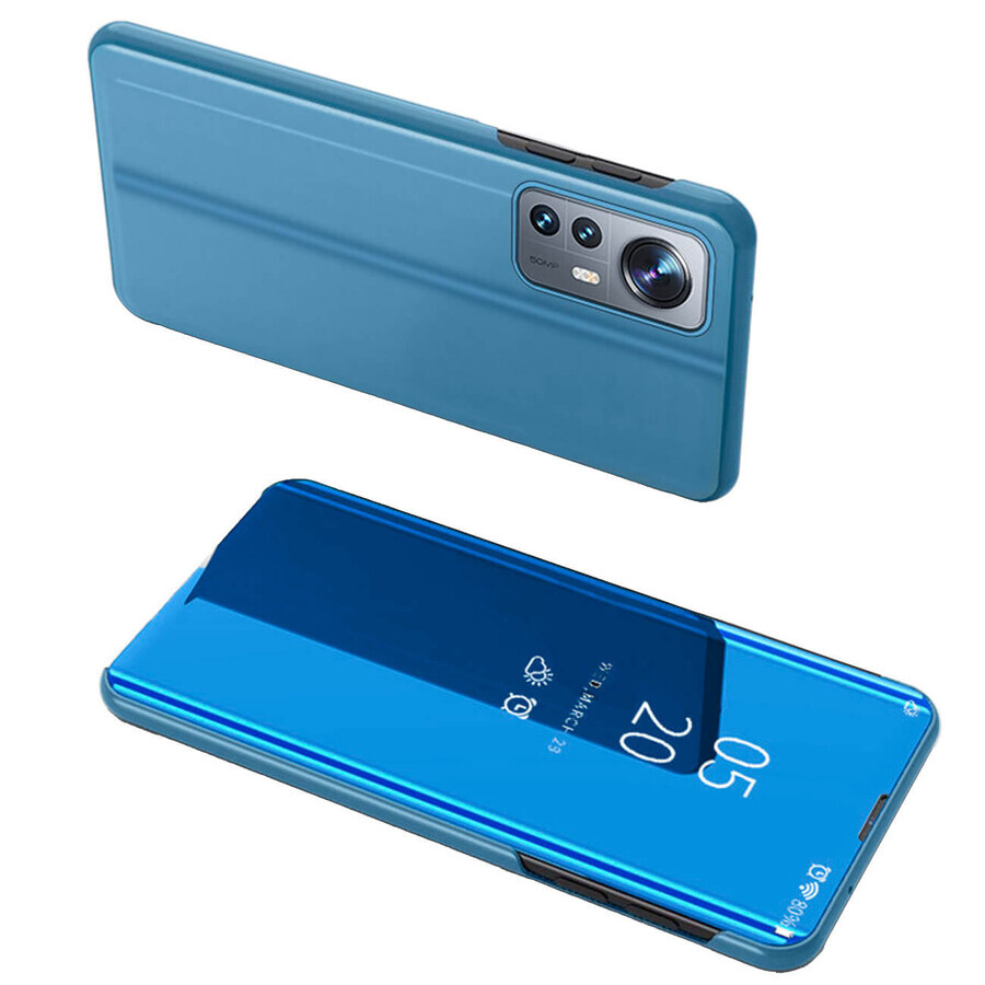 Clear View Case Xiaomi 12 Lite case with flip cover blue
