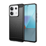 Carbon hoesje voor Xiaomi Redmi Note 13 5G - zwart