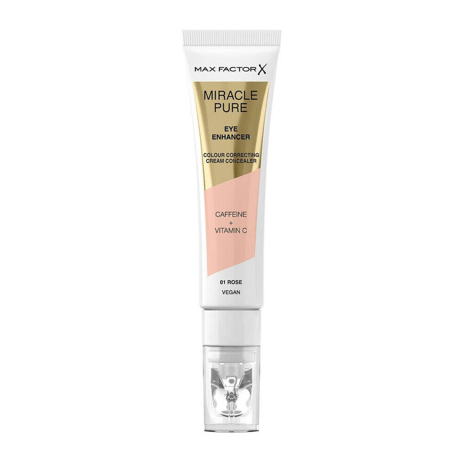 Max Factor Miracle Pure Illuminating Concealer per un'idratazione di 24 ore 01 Rose, 10 ml