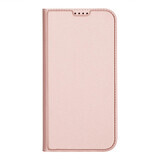 Custodia Dux Ducis Skin Pro per iPhone 16 con sportellino e slot per schede - rosa