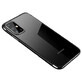 Clear Color custodia in gel con cornice metallica Samsung Galaxy A72 4G nero