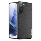 Custodia Dux Ducis Fino rivestita in nylon per Samsung Galaxy S22+ (S22 Plus) nero