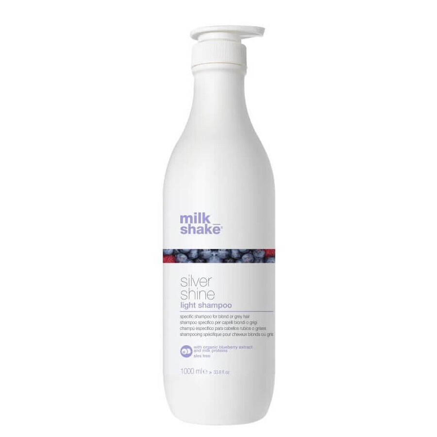 Cumpără Milk Shake Silver Shine Șampon reducător de galben deschis pentru păr gri și decolorat, 1000ml Milk Shake Silver Shine Șampon reducător de galben deschis pentru păr gri și decolorat, 1000ml
