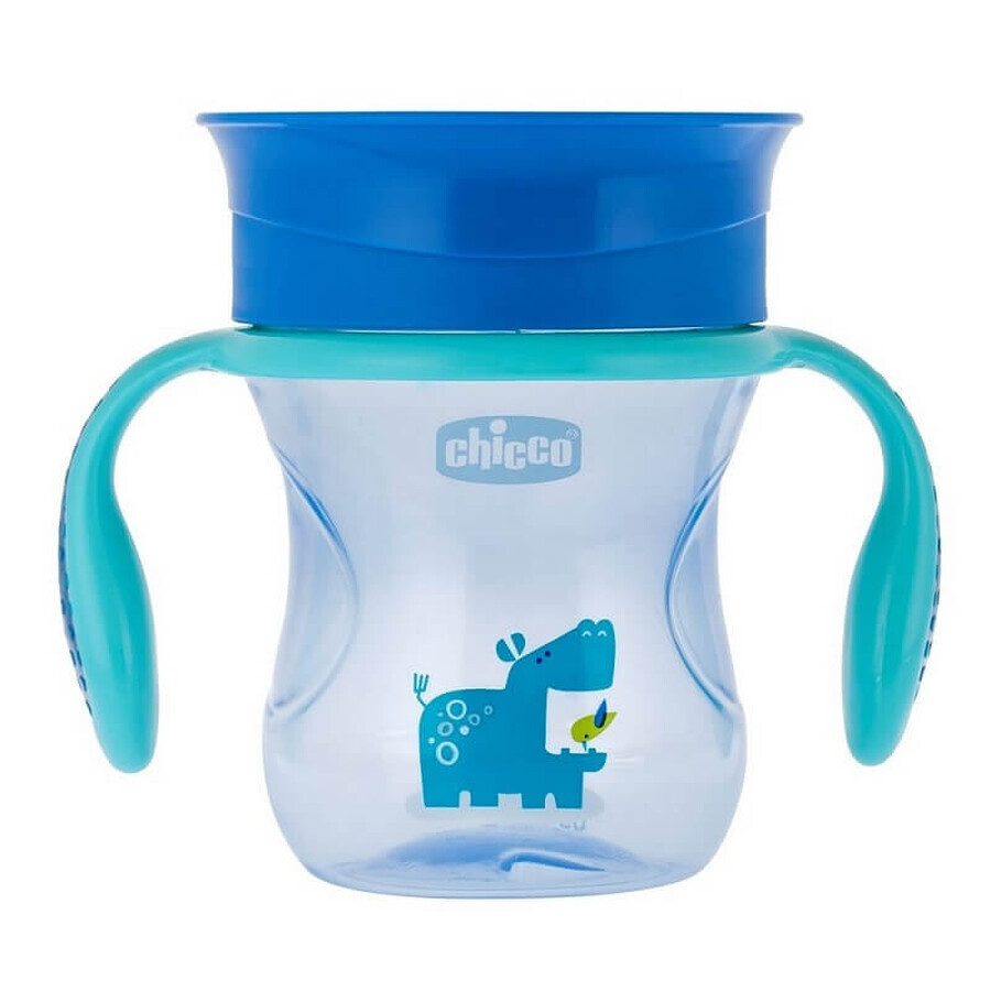 Chicco Perfect Cup Tazza 12M+ Capacità 200ml Colore Azzurro, 1 Pezzo