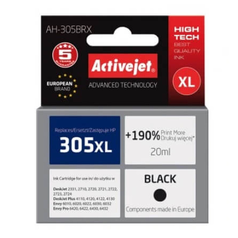 Activejet, Ink for HP AH-305BRX (replacement 305XL 3YM62AE) black (black)