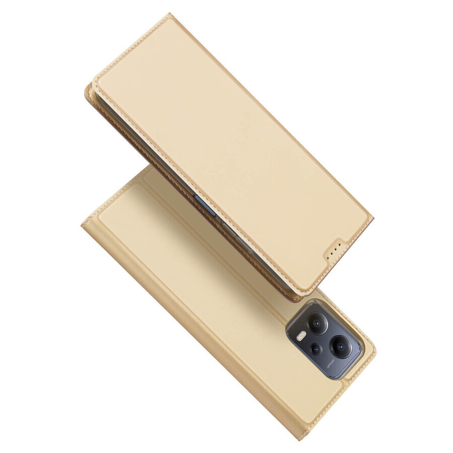 Dux Ducis Skin Pro custodia per Xiaomi Redmi Note 12 Pro+ flip cover card wallet stand oro