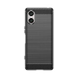Carbon hoesje voor Sony Xperia 5 V - zwart