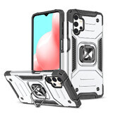 Wozinsky Ring Armor étui hybride blindé + support magnétique Samsung Galaxy A73 argenté
